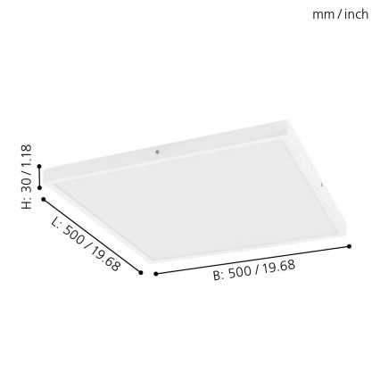 Eglo - LED aptumšojams griestu gaismeklis 1xLED/25W/230V