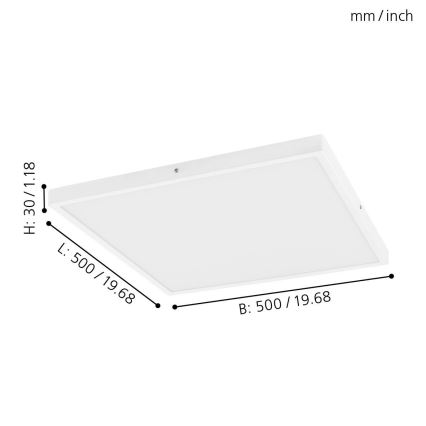 Eglo - LED aptumšojams griestu gaismeklis 1xLED/25W/230V