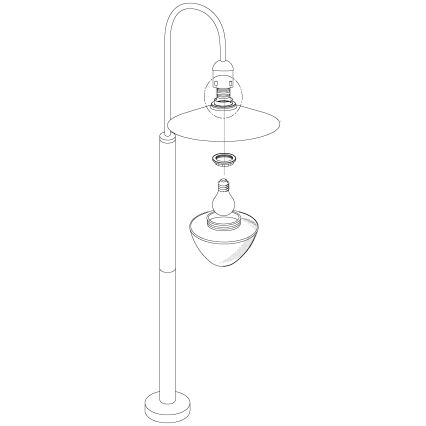 Eglo - Āra lampa 1xE27/60W/230V IP44