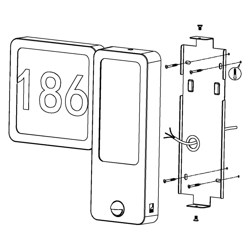 Eglo - LED āra sienas gaismeklis 2xLED/2,7W + LED/3,6W/230V IP44