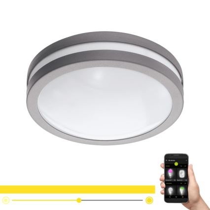 Eglo 97299 - LED aptumšojams vannas istabas gaismeklis LOCANA-C LED/14W sudraba IP44