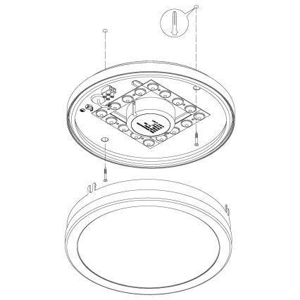 Eglo - LED Regulējams vannas istabas griestu gaismeklis LOCANA-C LED/14W pelēks IP44