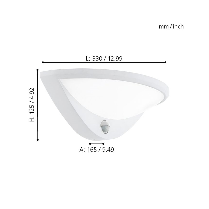 Eglo - LED Āra Sienas gaismeklis ar sensoru 1xLED/9,3W/230V IP44