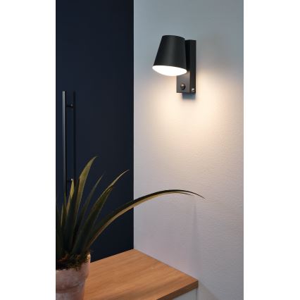 Eglo - Āra sienas lampa ar sensoru 1xE27/10W/230V IP44