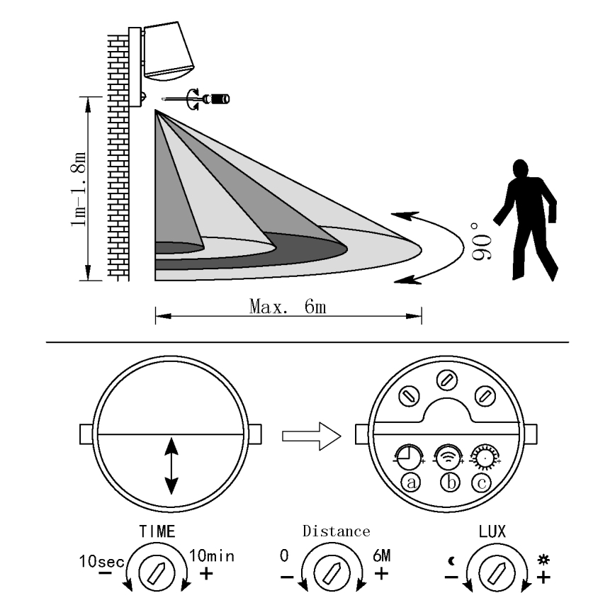 Eglo 97453 - āra sienas gaismeklis ar kustības sensoru CALDIERO 1xE27/10W/230V IP44