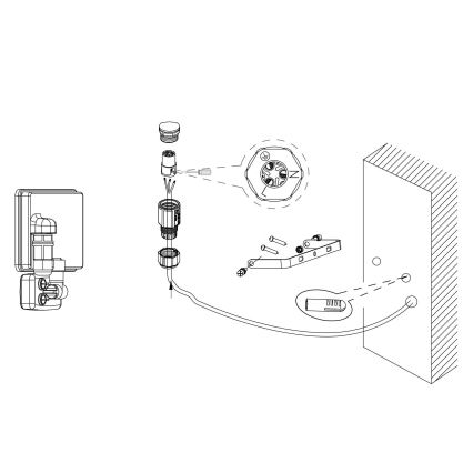 Eglo - LED Starmetis ar sensoru LED/20W/230V