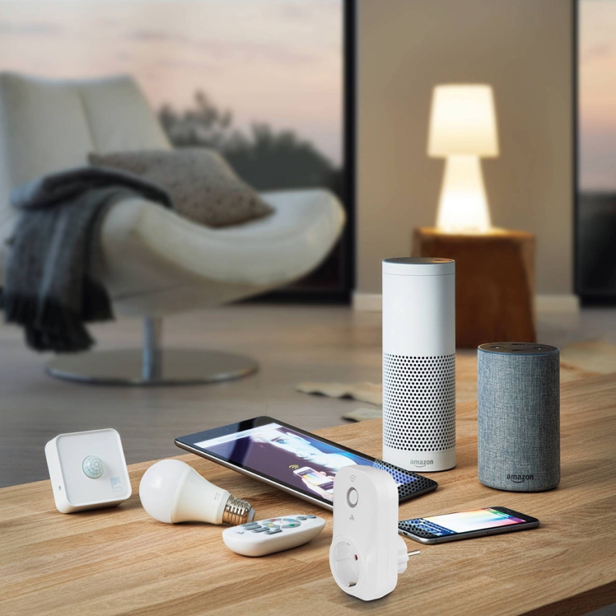 Eglo - Āra kustības un krēslas sensors CONNECT SENSOR 12 m 3xAA balts IP44