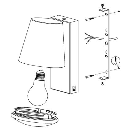 Eglo - LED Aptumšojams āra sienas gaismeklis CALDIERO-C 1xE27/9W/230V IP44