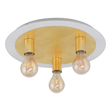 Eglo 97492 - LED griestu gaismeklis PASSANO 3xE27/4W/230V zelta krāsā