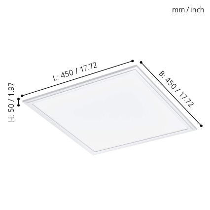 Eglo - LED RGB dimmējams gaismeklis SALOBRENA-C LED/24W/230V + tālvadības pults