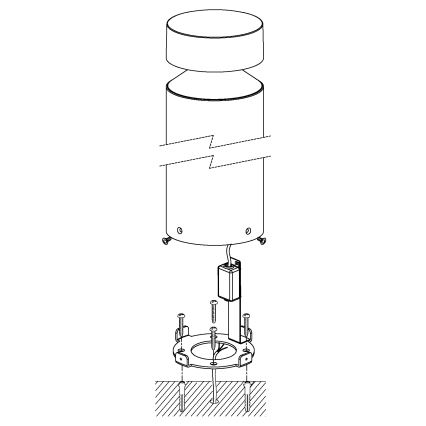 Eglo - Āra LED lampa LED/11W/230V melns 450 mm IP44