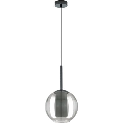 Eglo 97633 - TINDARI karājoša griestu lampa ar vadu, 1xE27/60W/230V, dūmakaini melna