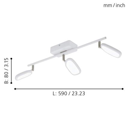 Eglo - LED RGB Starmetis PALOMBARE-C 3xLED/5W/230V