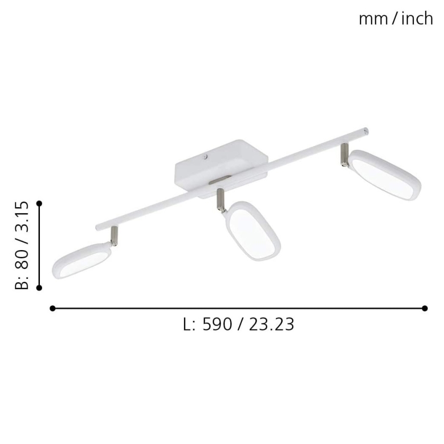 Eglo - LED RGB Starmetis PALOMBARE-C 3xLED/5W/230V