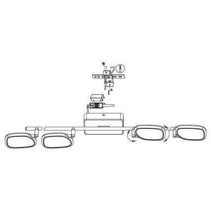 Eglo 97694 - LED RGB Starmetis PALOMBARE-C 4xLED/5W/230V