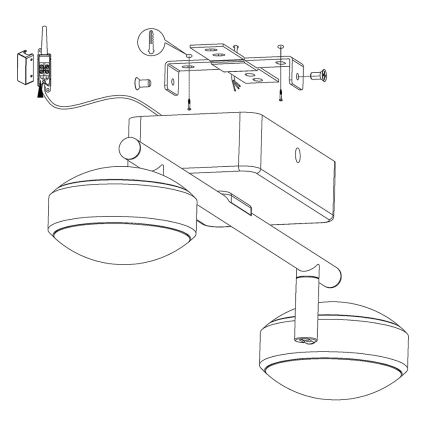 Eglo 97715 - LED RGB Aptumšojams starmetis CORROPOLI-C 2xLED/5W/230V