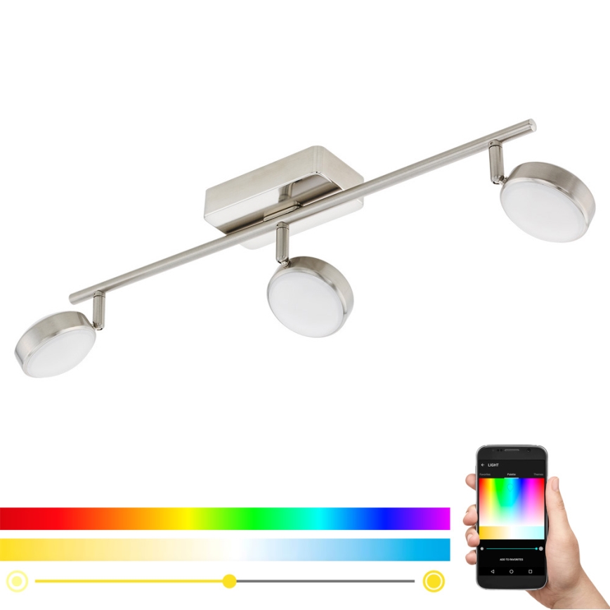 Eglo - LED RGB virsmas gaismeklis CORROPOLI-C 3xLED/5W/230V