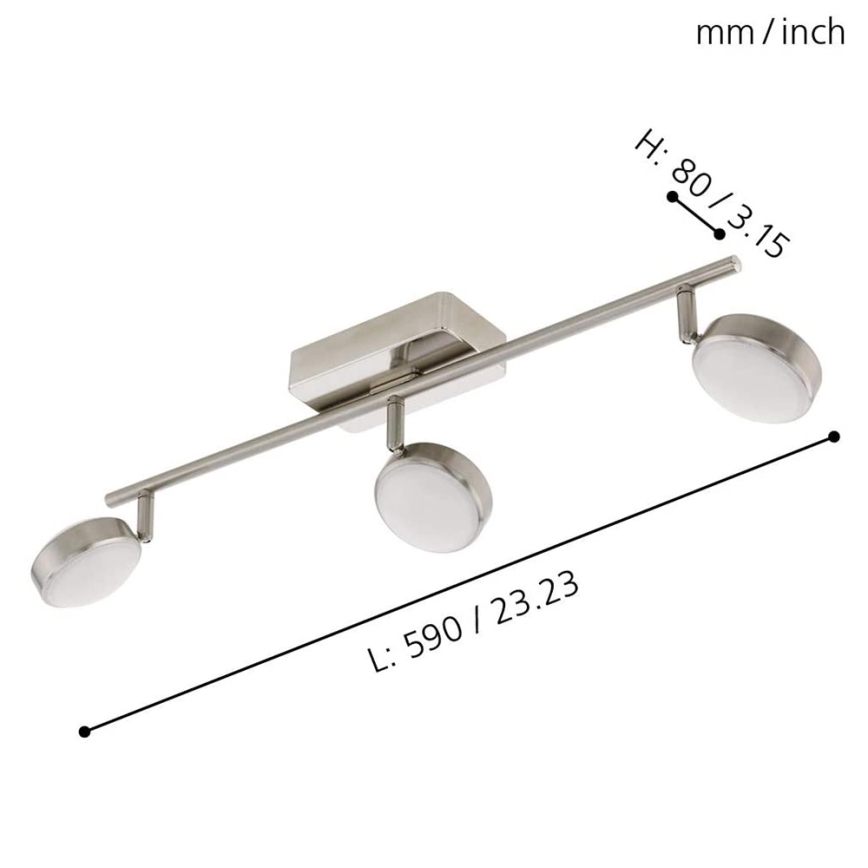 Eglo - LED RGB virsmas gaismeklis CORROPOLI-C 3xLED/5W/230V
