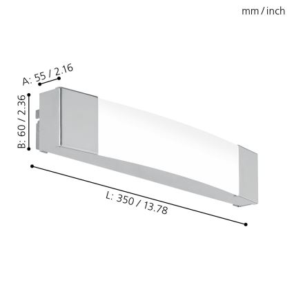 Eglo - LED Vannas istabas spoguļa apgaismojums LED/8,3W/230V IP44