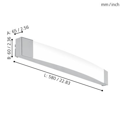 Eglo - LED Vannas istabas spoguļa apgaismojums LED/16W/230V IP44