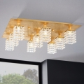 Eglo 97722 - LED Kristāla pieliekama lustra PYTON GOLD 9xG9/3W/230V