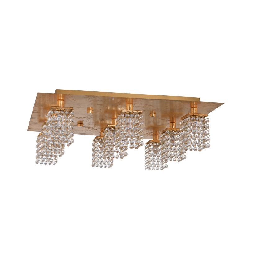 Eglo 97722 - LED Kristāla pieliekama lustra PYTON GOLD 9xG9/3W/230V