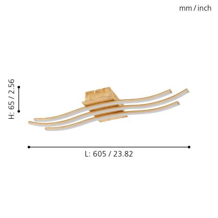Eglo 97743 - LED virsmas griestu lampa MIRAFLORES 3xLED/8,6W/230V