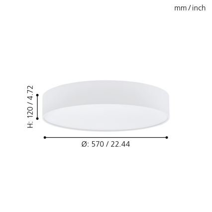 Eglo - LED Aptumšojama griestu lampa LED/40W/230V + tālvadības pults