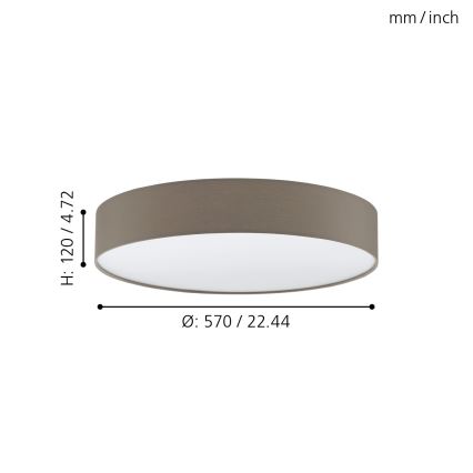 Eglo - LED Aptumšojama griestu lampa LED/40W/230V + tālvadības pults