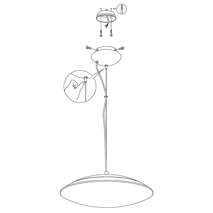 Eglo 97812 - FRATTINA-C LED RGB dimmējama lustra uz kabeļa, LED/27W/230V
