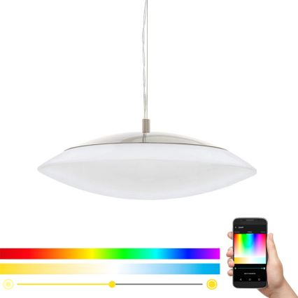 Eglo 97812 - LED RGB Aptumšojama lustra ar auklu FRATTINA-C 1xLED/27W/230V