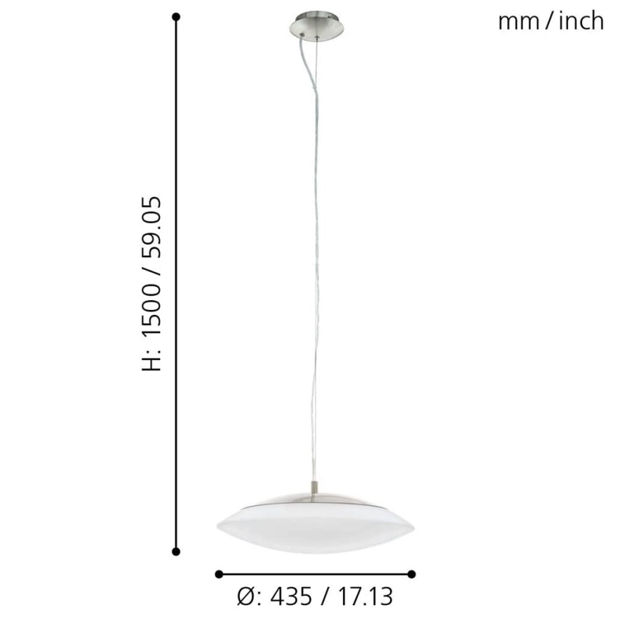 Eglo 97812 - LED RGB Aptumšojama lustra ar auklu FRATTINA-C 1xLED/27W/230V