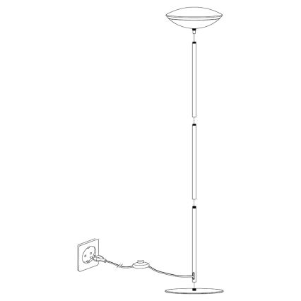 Eglo 97814 - RGB LED regulējama stāvlampa FRATTINA-C 1xLED/18W/230V