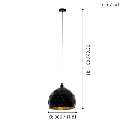 Eglo - Lustra ar auklu 1xE27/60W/230V