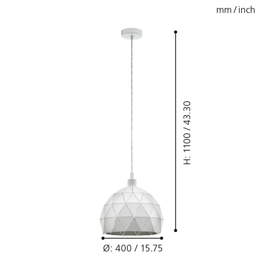 Eglo - Lustra ar auklu 1xE27/60W/230V