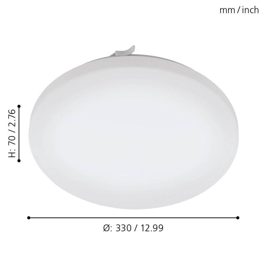 Eglo - LED vannas istabas griestu gaismeklis LED/17,3W/230V IP44