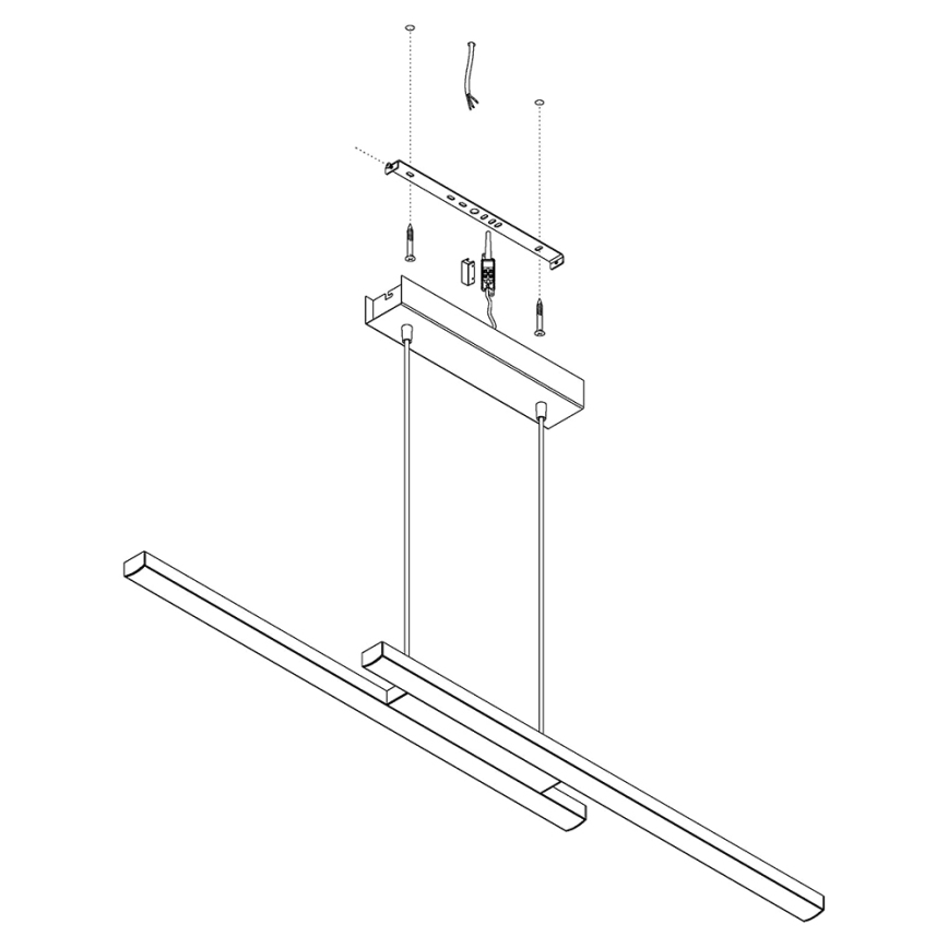 Eglo - LED RGB regulējama lustra uz troses FRAIOLI-C LED/34W/230V