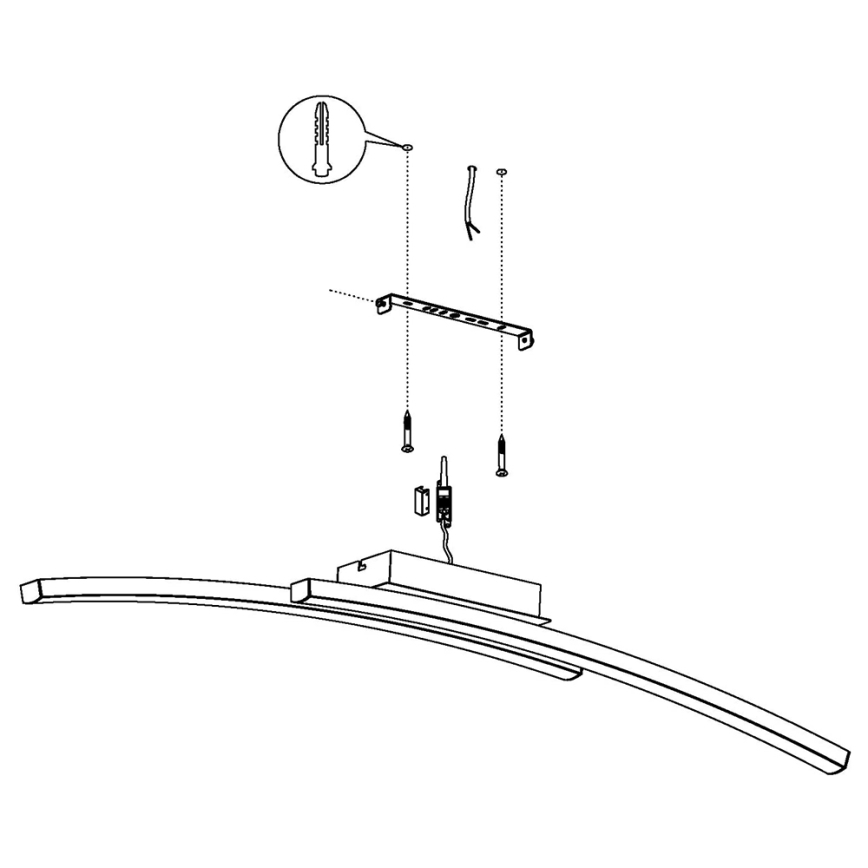 Eglo 97909 - LED RGB aptumšojama virsmas griestu lampa FRAIOLI-C 2xLED/17W/230V