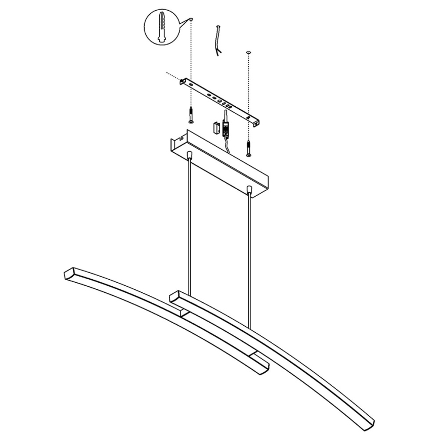 Eglo 97911 - LED RGB lustra uz troses FRAIOLI-C LED/34W/230V ar regulējamu spilgtumu