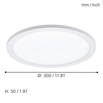 Eglo - LED RGBW Griestu gaismeklis SARSINA-C LED/16W/230V + tālvadības pults