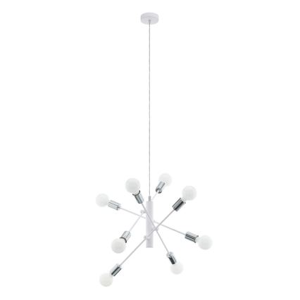Eglo - Lustra ar auklu 8xE27/60W/230V balts