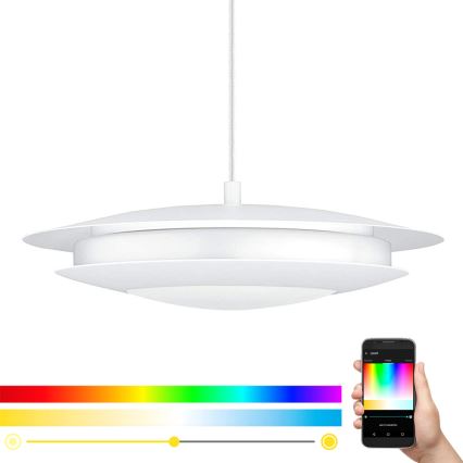 Eglo - LED RGB Aptumšojama lustra ar auklu MONEVA-C LED/18W/230V