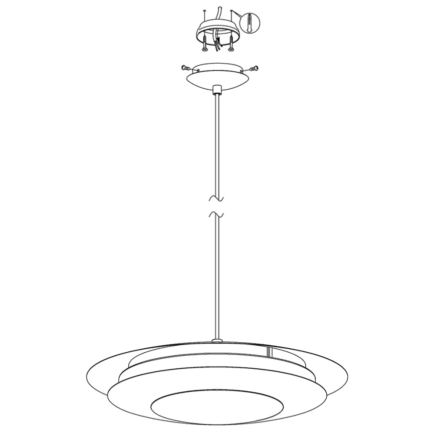 Eglo - LED RGB Aptumšojama lustra ar auklu MONEVA-C LED/18W/230V