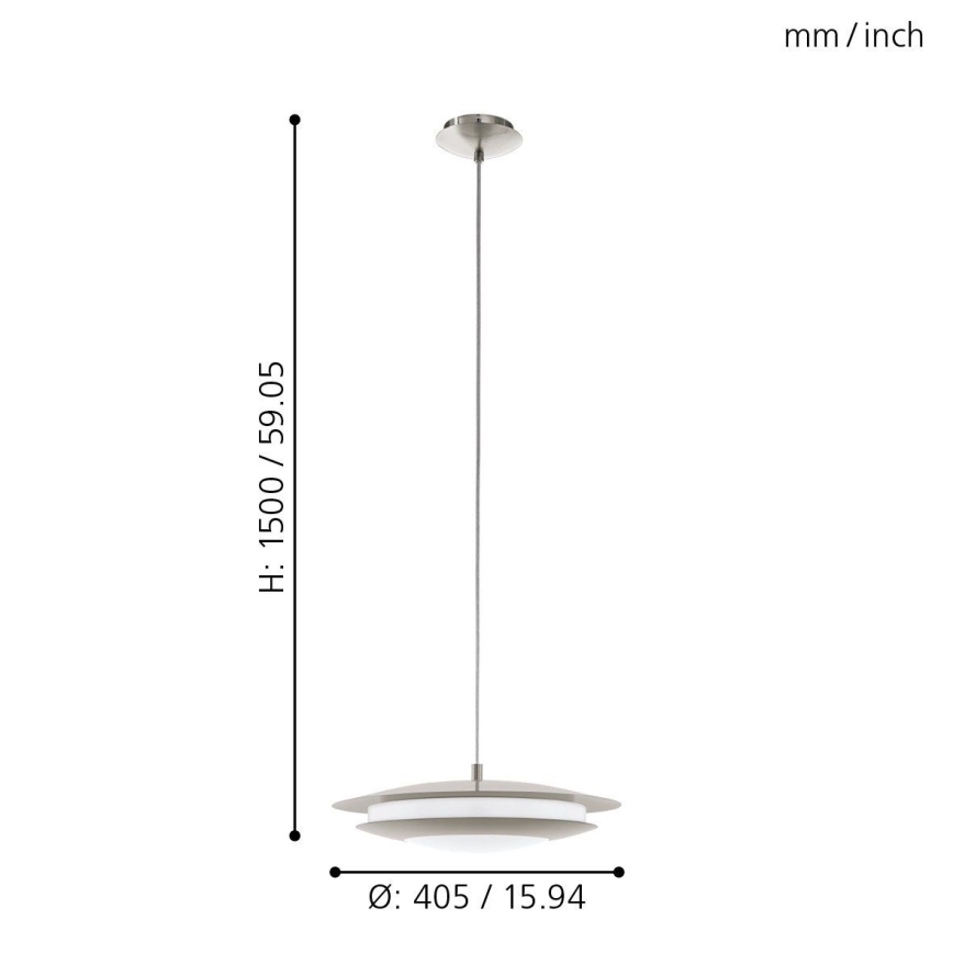 Eglo 98043 - LED RGBW Regulējams lustra gaismeklis ar vadu MONEVA-C LED/18W/230V