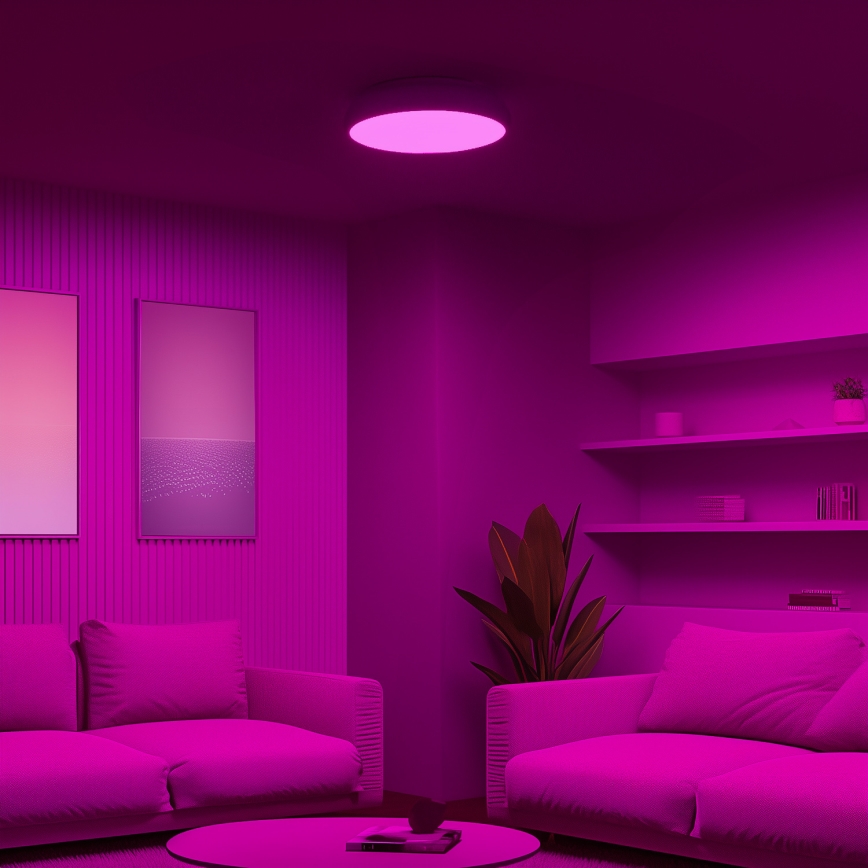 Eglo 98045 - RGB LED griestu gaismeklis ar regulējamu spilgtumu RIODEVA-C LED/27W/230V