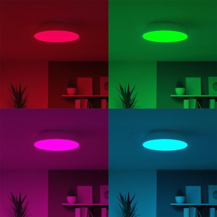 Eglo 98045 - RGB LED griestu gaismeklis ar regulējamu spilgtumu RIODEVA-C LED/27W/230V
