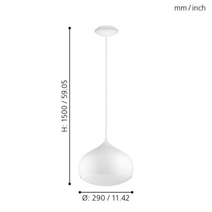 Eglo - LED RGBW Aptumšojama lustra uz auklas COMBA-C LED/18W/230V Bluetooth