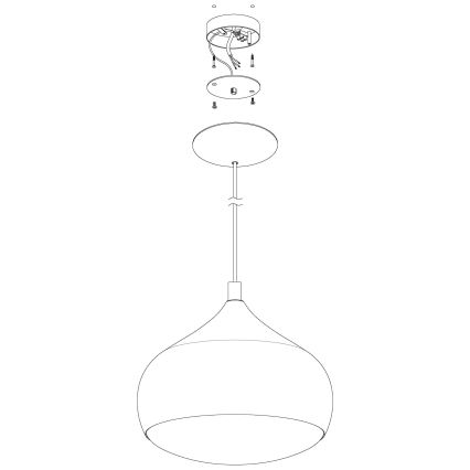 Eglo - LED RGBW Aptumšojama lustra uz auklas COMBA-C LED/18W/230V Bluetooth
