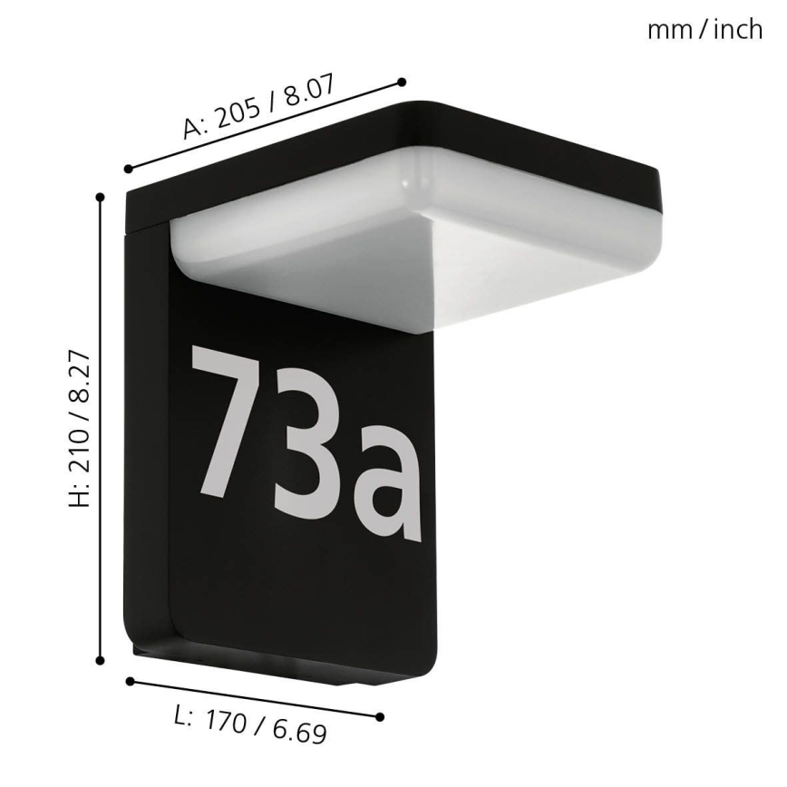 Eglo - LED Mājas numurs LED/11W/230V IP44