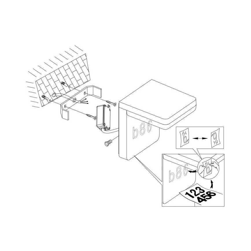 Eglo - LED Mājas numurs LED/11W/230V IP44